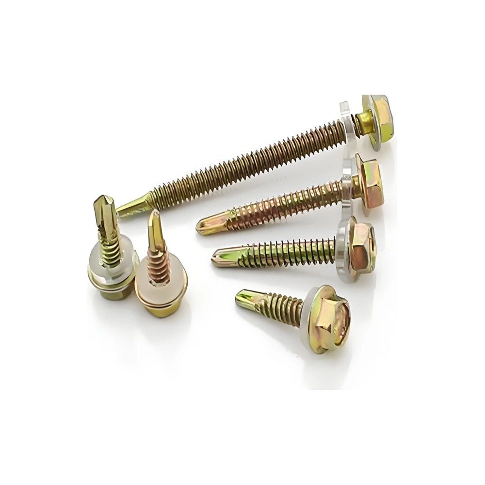 Carbon Steel Color Zinc Plated Hexagon Head Self-drilling Screws